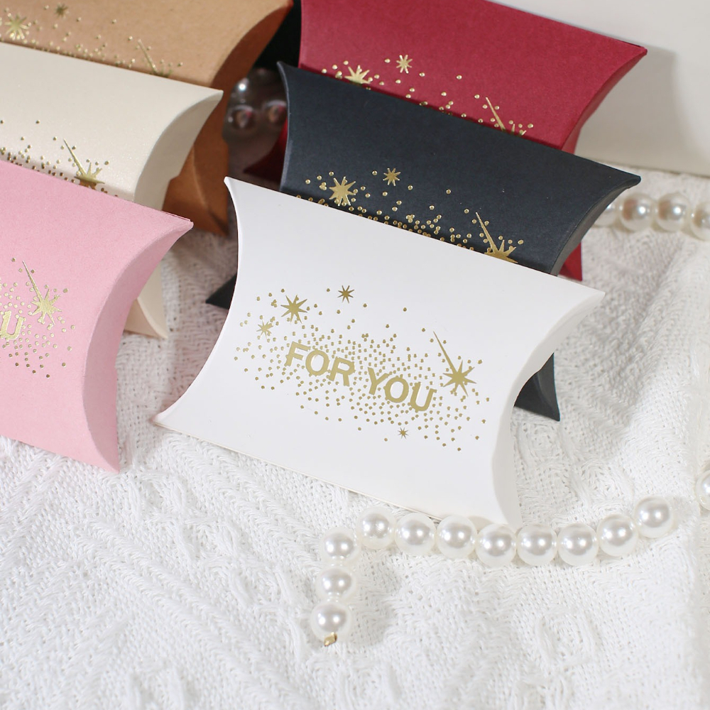 10pcs for You Pillow Gift Boxes with Golden Foil Star